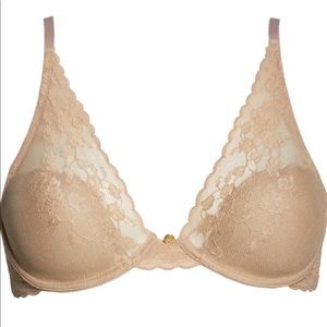 Natori cherry blossom underwire convertible lace bra in cafe size 36D